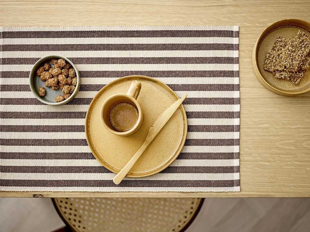 Södahl Prostírání 33x48 2ks Statement Stripe Coffee Brown