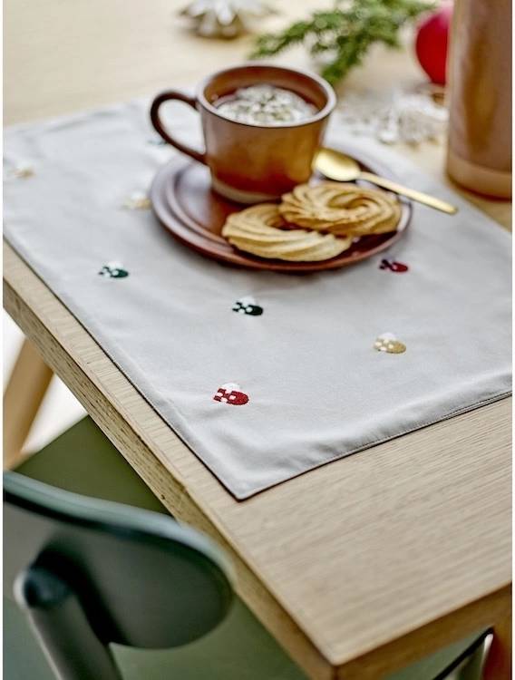 Södahl Prostírání 33x48 2ks Christmas Hearts Embroidery Red