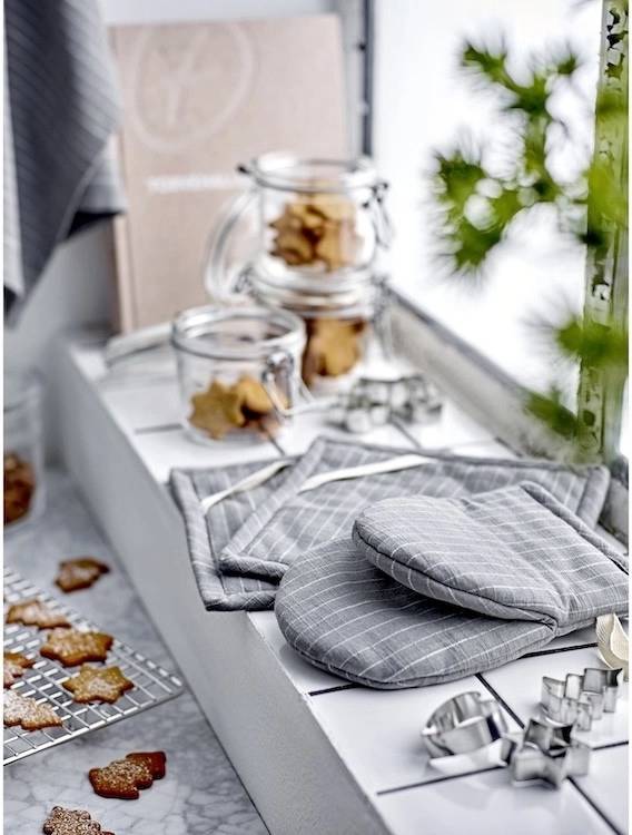 Södahl Kuchyňské chňapky 20x20 2ks Line Stone Grey