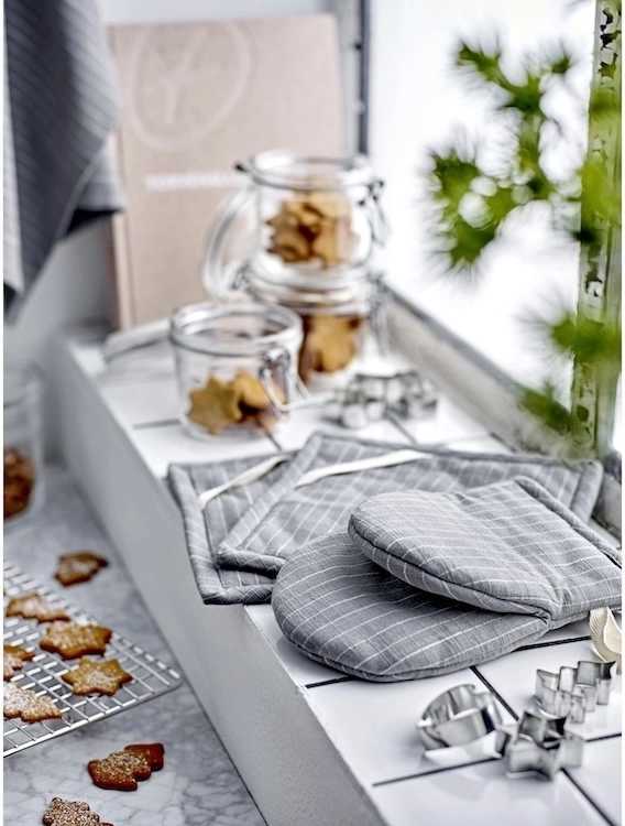 Södahl Mini kuchyňská chňapka 14x21 Line Stone Grey