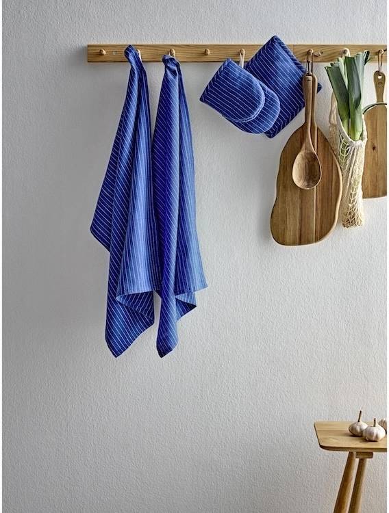 Södahl Mini kuchyňská chňapka 14x21 Line Royal Blue