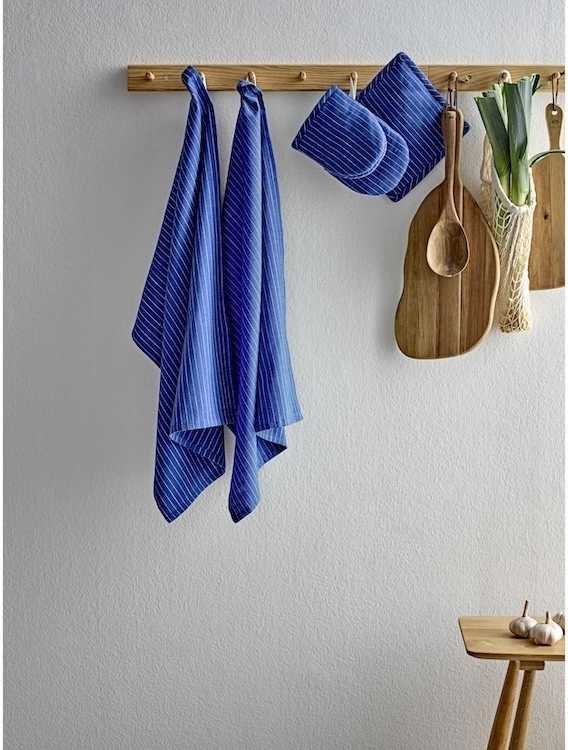 Södahl Mini kuchyňská chňapka 14x21 Line Royal Blue