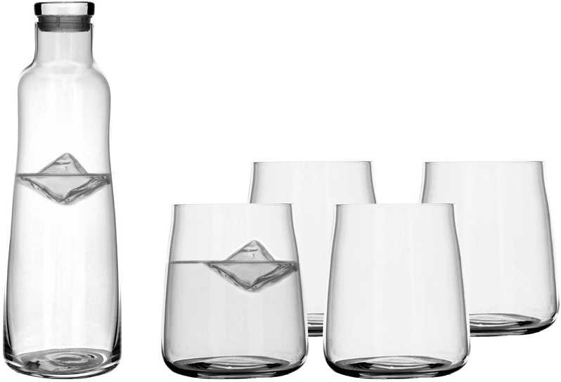 Lyngby Glas Karafa na vodu a 4 sklenice Zero