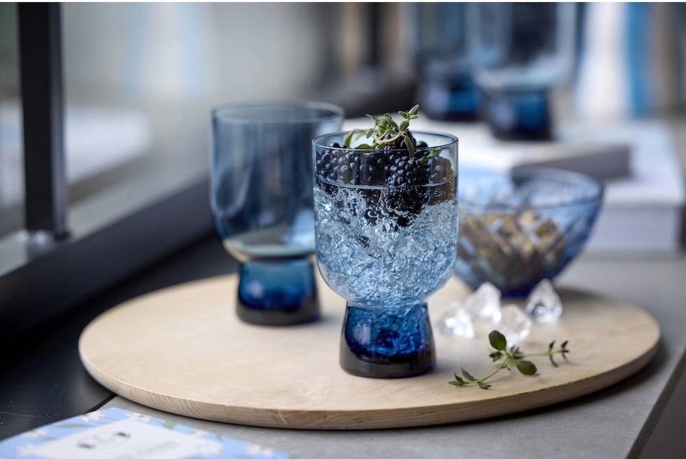 Lyngby Glas Sklenice na vodu Sorrento 30 cl (4 ks) Blue