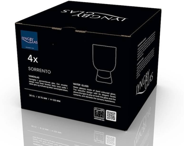 Lyngby Glas Sklenice na vodu Sorrento 30 cl (4 ks) Blue