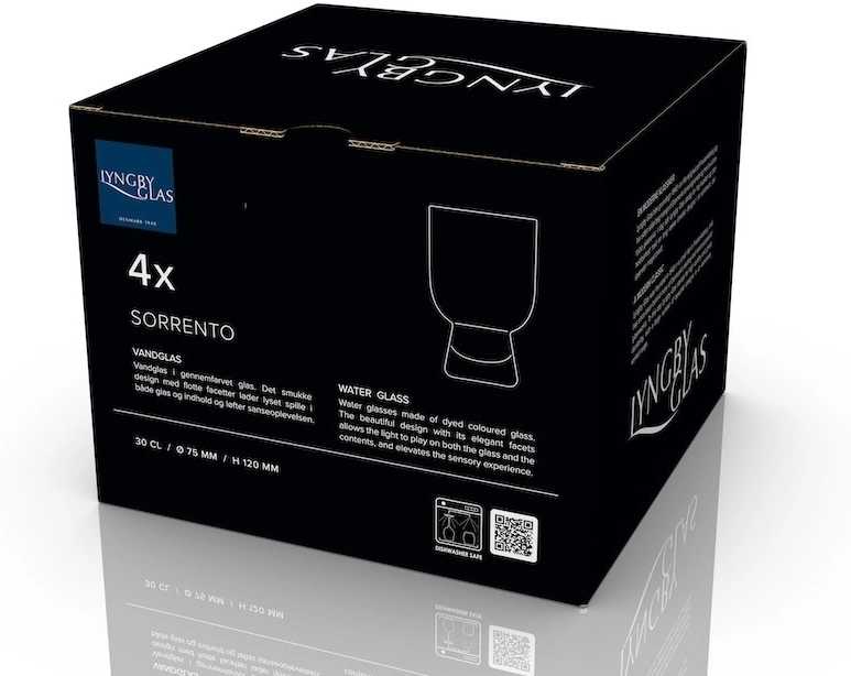 Lyngby Glas Sklenice na vodu Sorrento 30 cl (4 ks) Blue