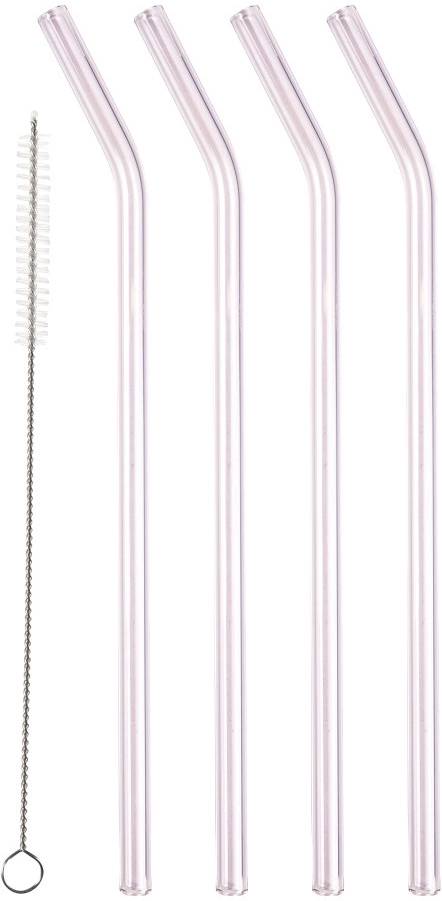 Lyngby Glas Skleněné brčko 21,5cm 4ks Pink
