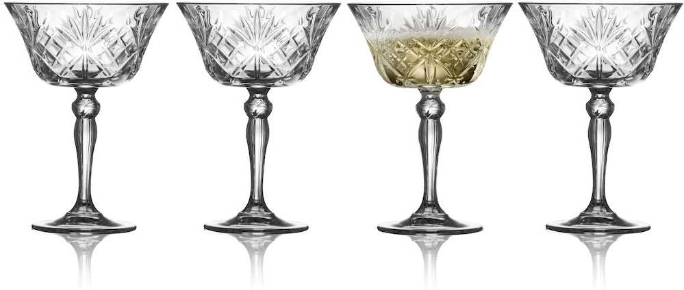 Lyngby Glas Sklenice na šampaňské Melodia 26 cl (4 ks)