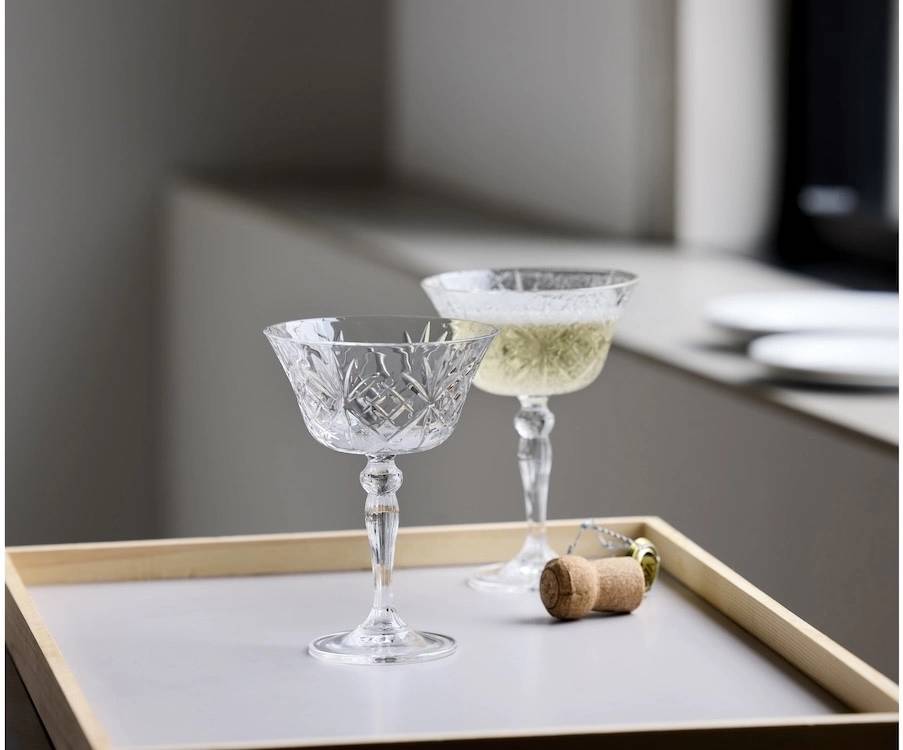 Lyngby Glas Sklenice na šampaňské Melodia 26 cl (4 ks)