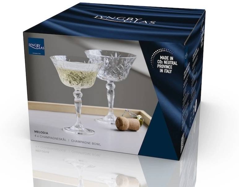 Lyngby Glas Sklenice na šampaňské Melodia 26 cl (4 ks)