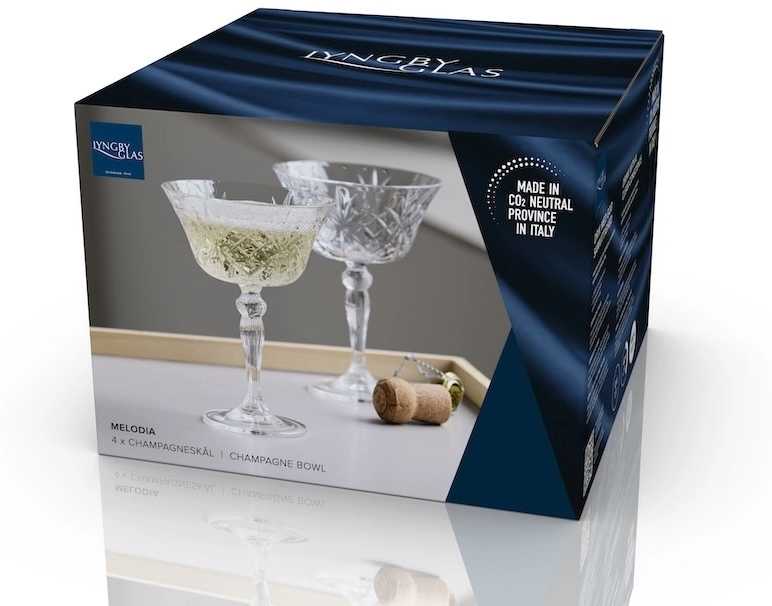 Lyngby Glas Sklenice na šampaňské Melodia 26 cl (4 ks)