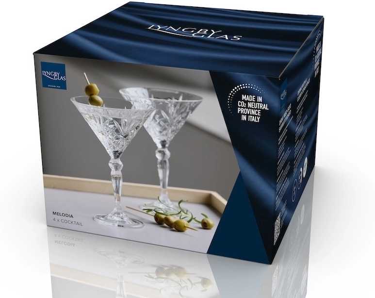 Lyngby Glas Koktejlové sklenice Melodia 21 cl (4 ks)