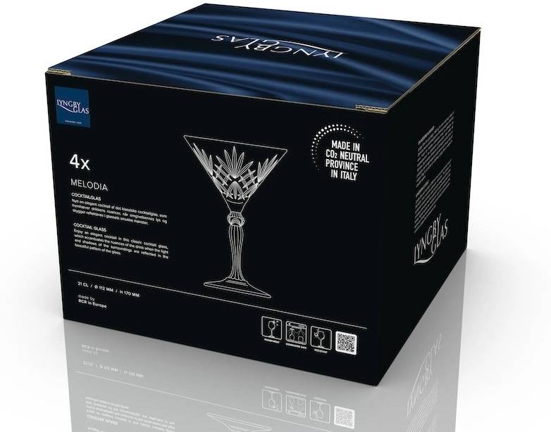 Lyngby Glas Koktejlové sklenice Melodia 21 cl (4 ks)