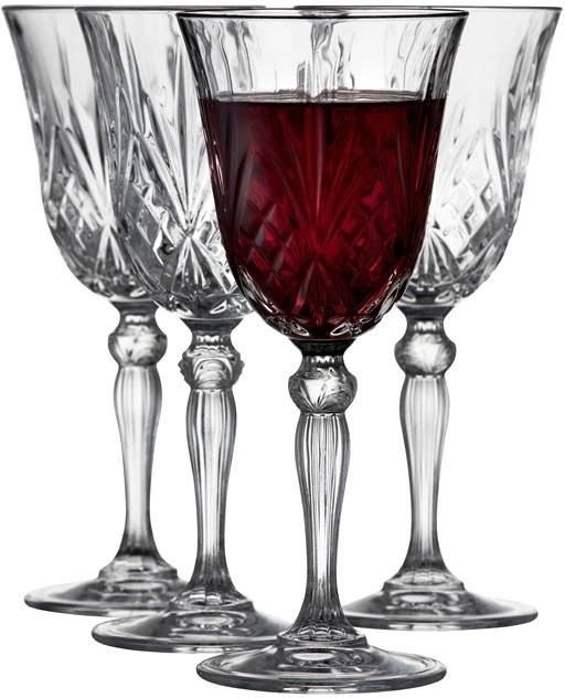 Lyngby Glas Sklenice na červené víno Melodia (4 ks)