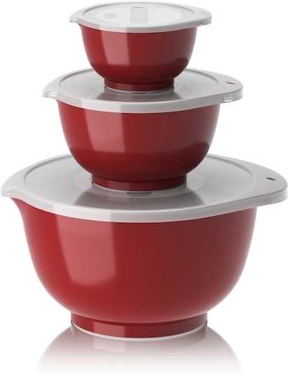 Rosti Sada kuchyňských mís 0,25+0,75+3L Red