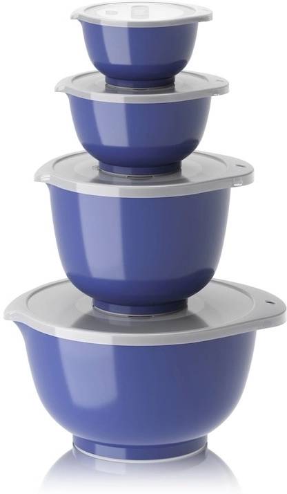 Rosti Sada kuchyňských mís Margrethe s víčky 0,25+0,5+1,5+3L Electric Blue
