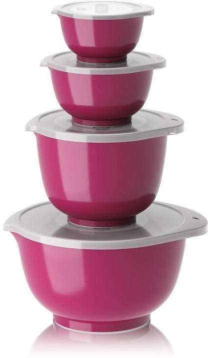 Rosti Sada kuchyňských mís Margrethe s víčky 0,25+0,5+1,5+3L Beetroot