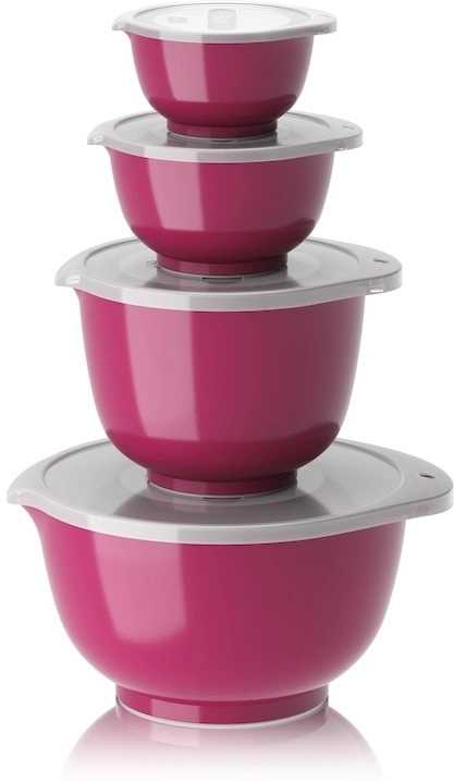 Rosti Sada kuchyňských mís Margrethe s víčky 0,25+0,5+1,5+3L Beetroot