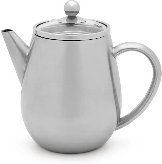 Bredemeijer Dvoustěnná konvička na čaj Duet Eva 0,5l stříbrná