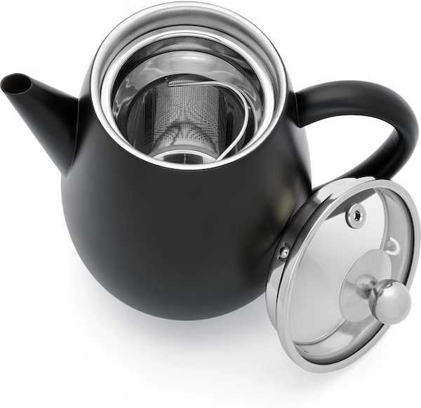 Bredemeijer Dvoustěnná konvička na čaj Duet Eva 0,5l černá