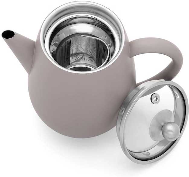 Bredemeijer Dvoustěnná konvička na čaj Duet Eva 0,5l šedá