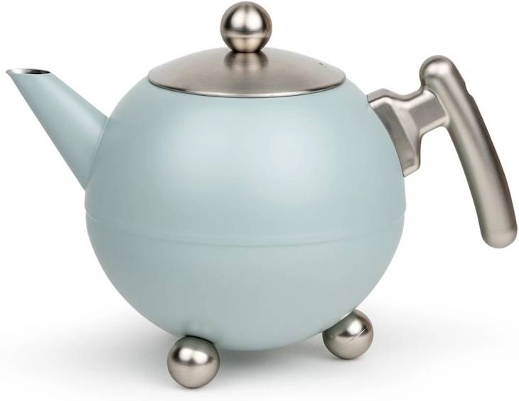 Bredemeijer Dvoustěnná konvička na čaj Duet Bella Ronde 1,2L Light Blue