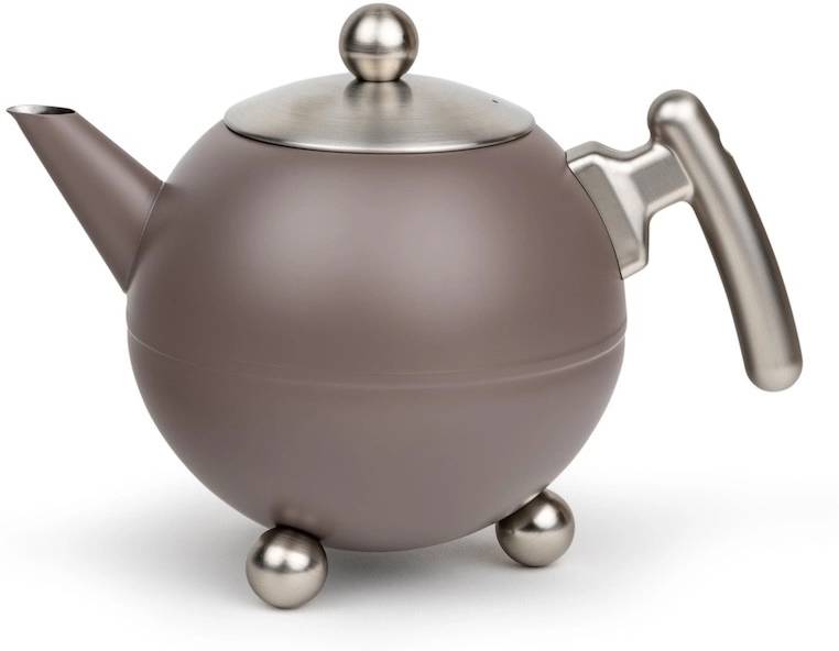 Bredemeijer Dvoustěnná konvička na čaj Duet Bella Ronde 1,2L Aubergine