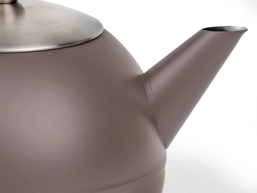 Bredemeijer Dvoustěnná konvička na čaj Duet Bella Ronde 1,2L Aubergine
