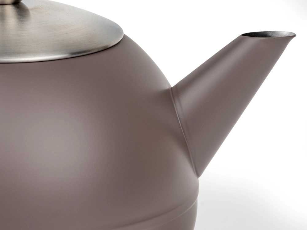 Bredemeijer Dvoustěnná konvička na čaj Duet Bella Ronde 1,2L Aubergine