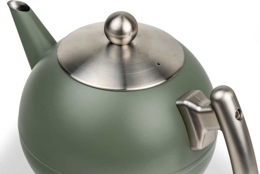 Bredemeijer Dvoustěnná konvička na čaj Duet Bella Ronde 1,2L Army Green