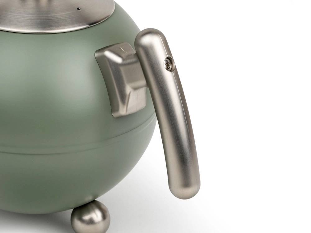 Bredemeijer Dvoustěnná konvička na čaj Duet Bella Ronde 1,2L Army Green