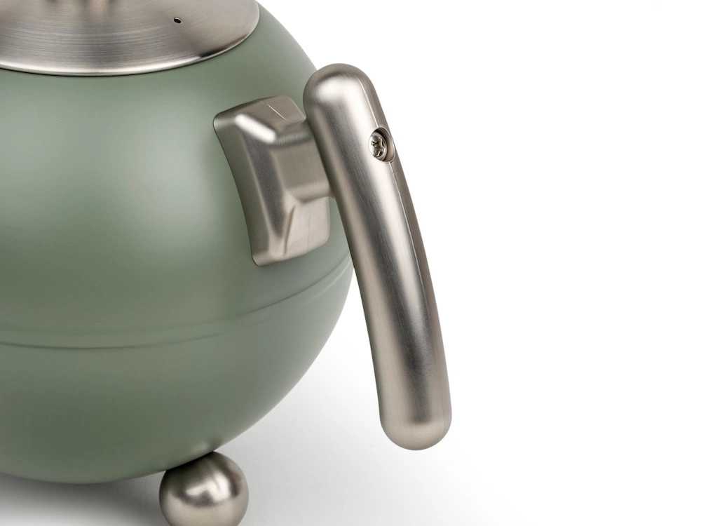 Bredemeijer Dvoustěnná konvička na čaj Duet Bella Ronde 1,2L Army Green