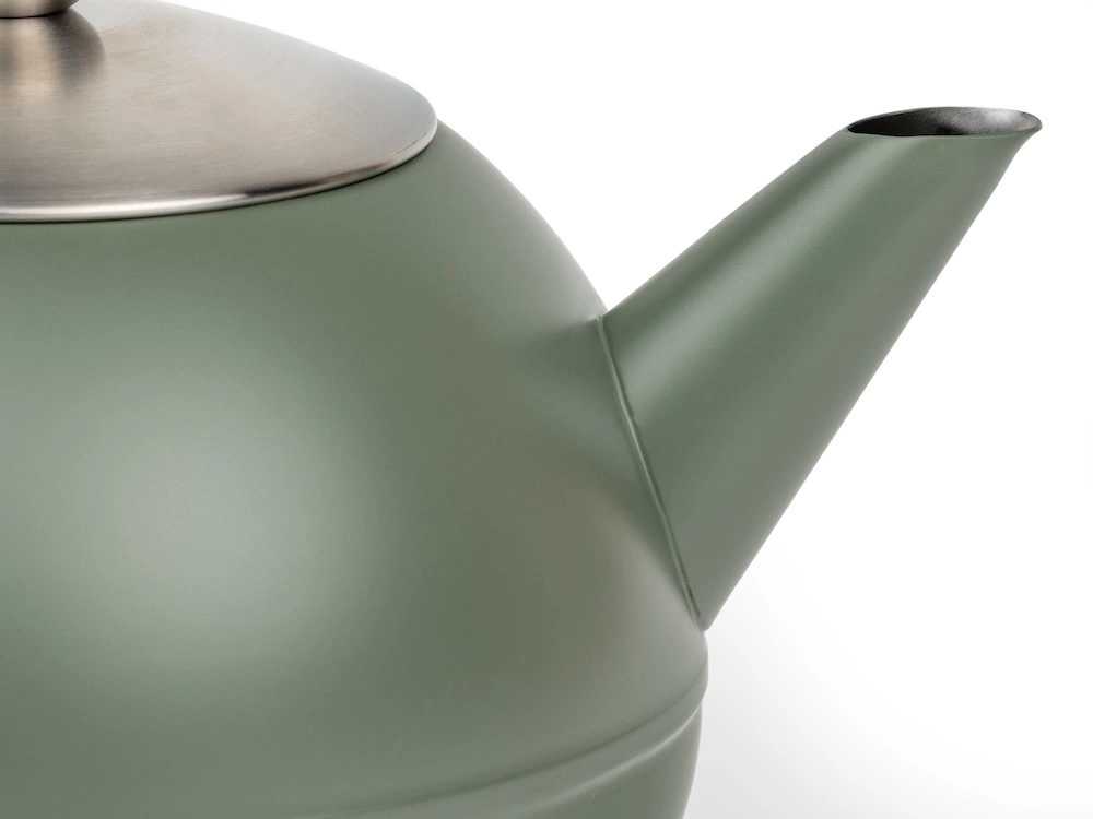 Bredemeijer Dvoustěnná konvička na čaj Duet Bella Ronde 1,2L Army Green