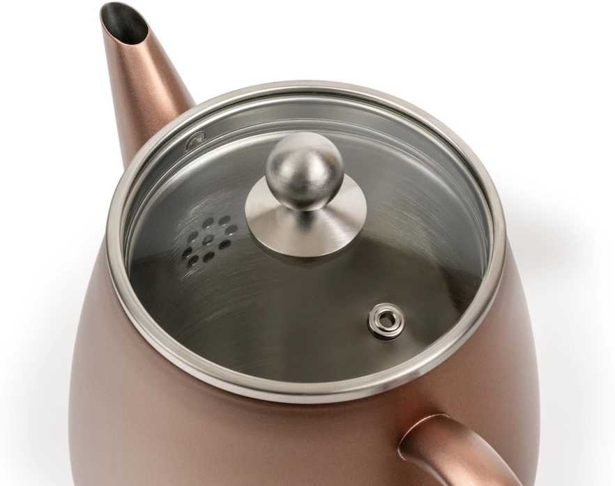 Bredemeijer Dvoustěnná konvička na čaj Duet Eva 1,1l Rusty Brown