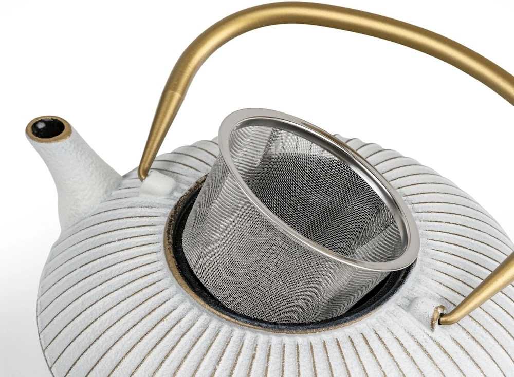 Bredemeijer Litinová konvička na čaj Linhai 1,1L, White