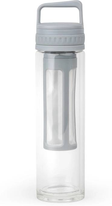Leopold Vienna Dvostěnná skleněná termoláhev  na přípravu Cold Brew Moshi Grey 600ml