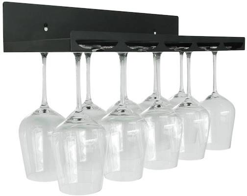 Leopold Vienna Kovový stojan na sklenice na víno Black