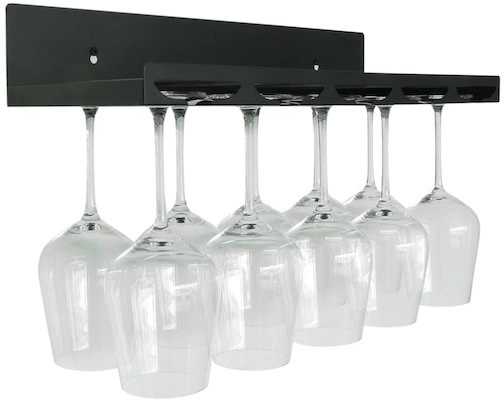 Leopold Vienna Kovový stojan na sklenice na víno Black