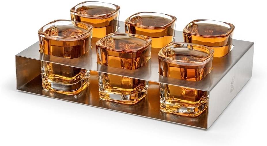 Leopold Vienna Sada 6 sklenic na panáka s tácem 