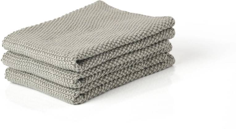 Zone Denmark Kuchyňská utěrka (3 ks) 27x27cm Mud