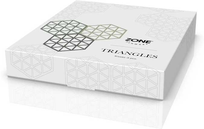 Zone Denmark Sada silikonových podložek pod horké Triangles (3 ks) Rosemary/Matcha/Olive Taupe