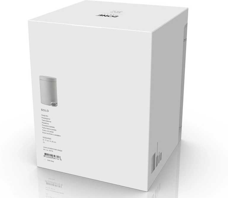 Zone Denmark Koupelnový pedálový koš 3l Solo Soft Grey