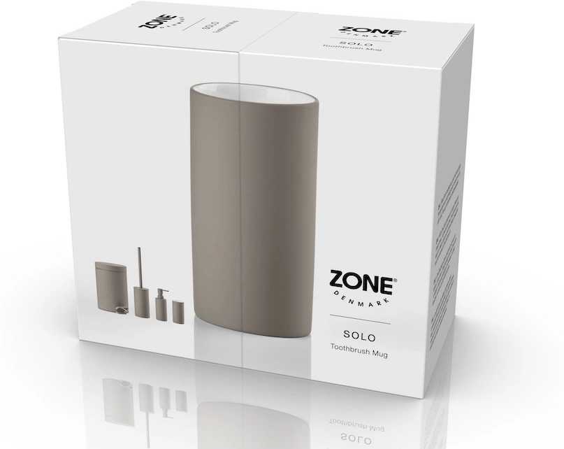 Zone Denmark Kelímek na zubní kartáček Solo Taupe