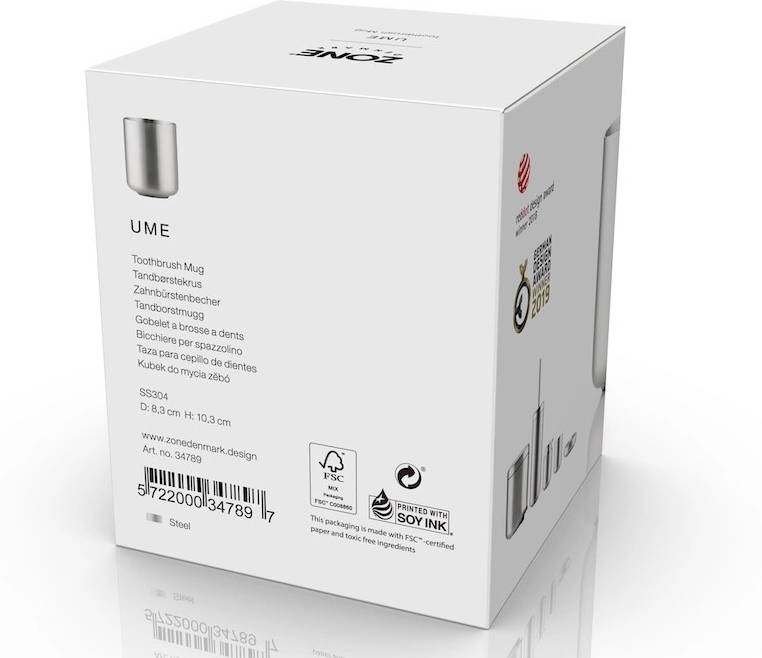 Zone Denmark Kelímek na zubní kartáček Ume Steel