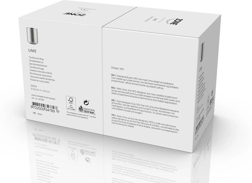 Zone Denmark Kelímek na zubní kartáček Ume Steel