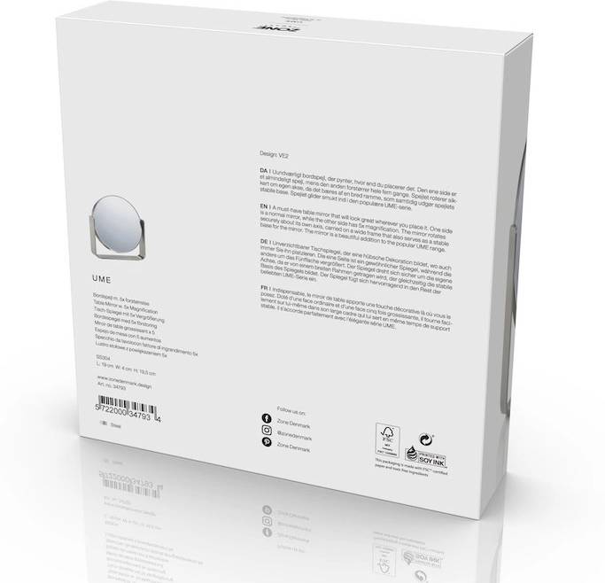 Zone Denmark Kosmetické stolní zrcadlo Ume Steel