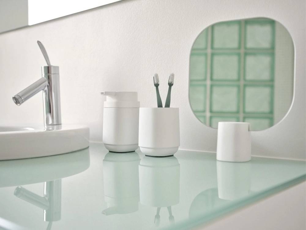 Zone Denmark Kelímek na zubní kartáček Time White