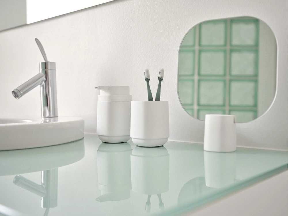 Zone Denmark Kelímek na zubní kartáček Time White