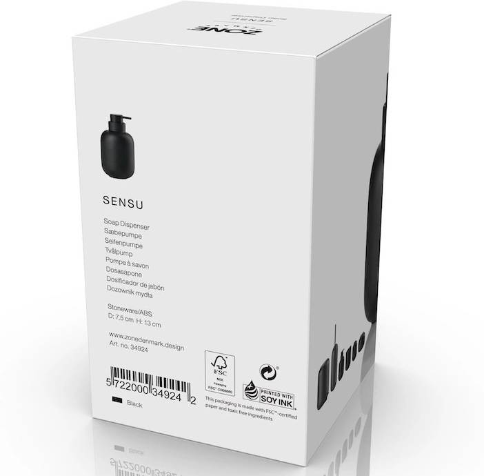 Zone Denmark Dávkovač mýdla Sensu Black