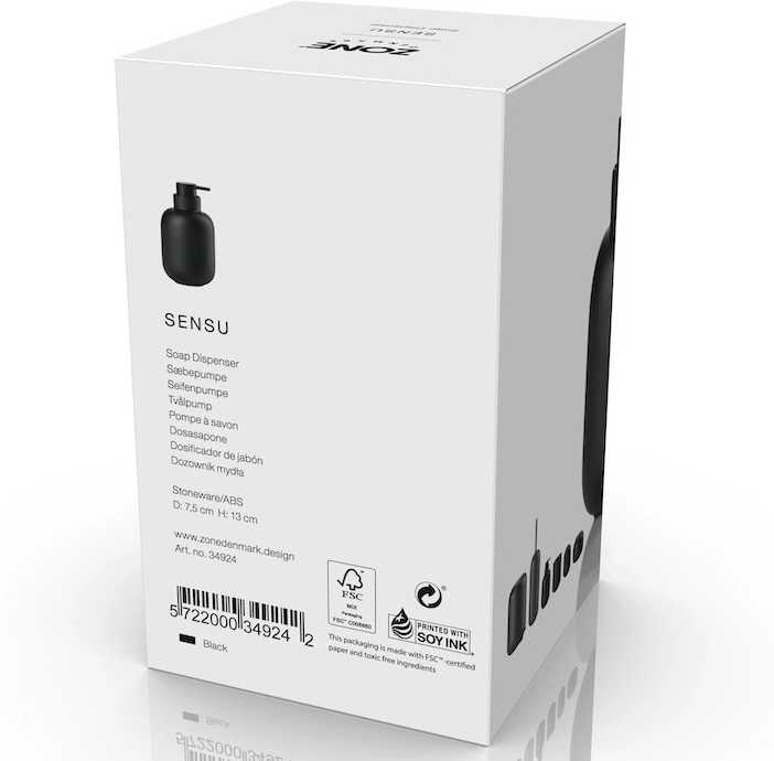 Zone Denmark Dávkovač mýdla Sensu Black